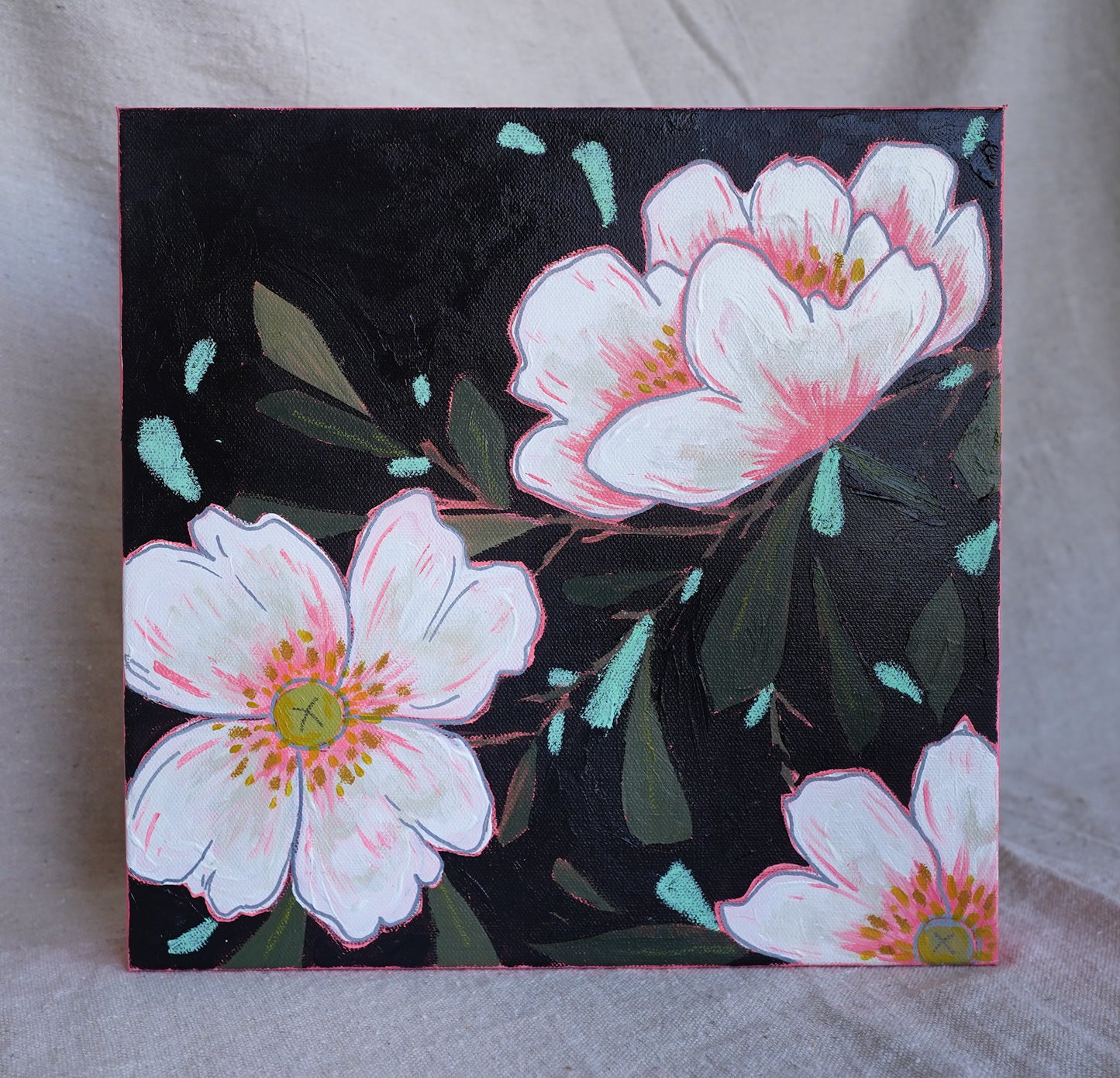 She's Cute and She's Tough - 12x12 Original Painting