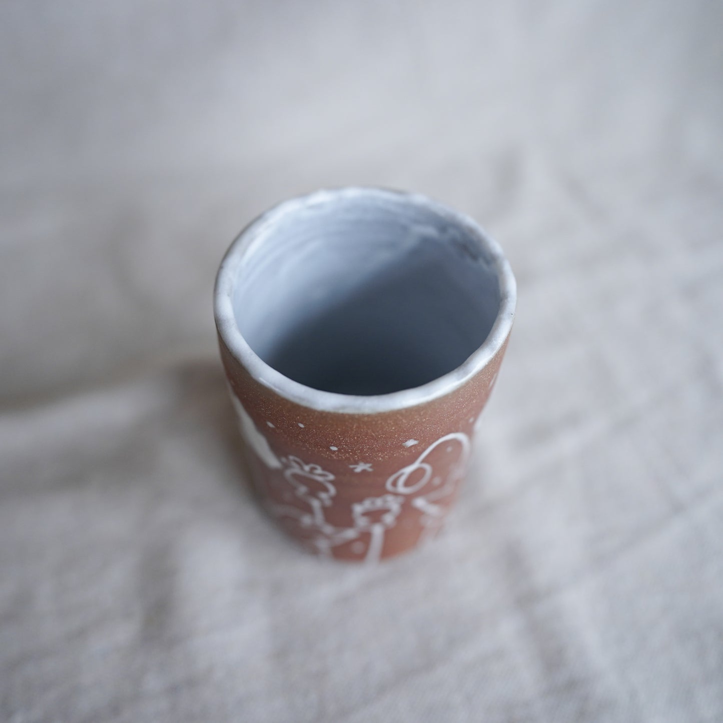 Brown and White Tumbler