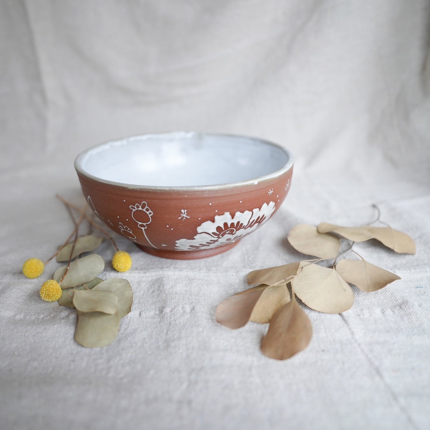Brown and White Mixing Bowl