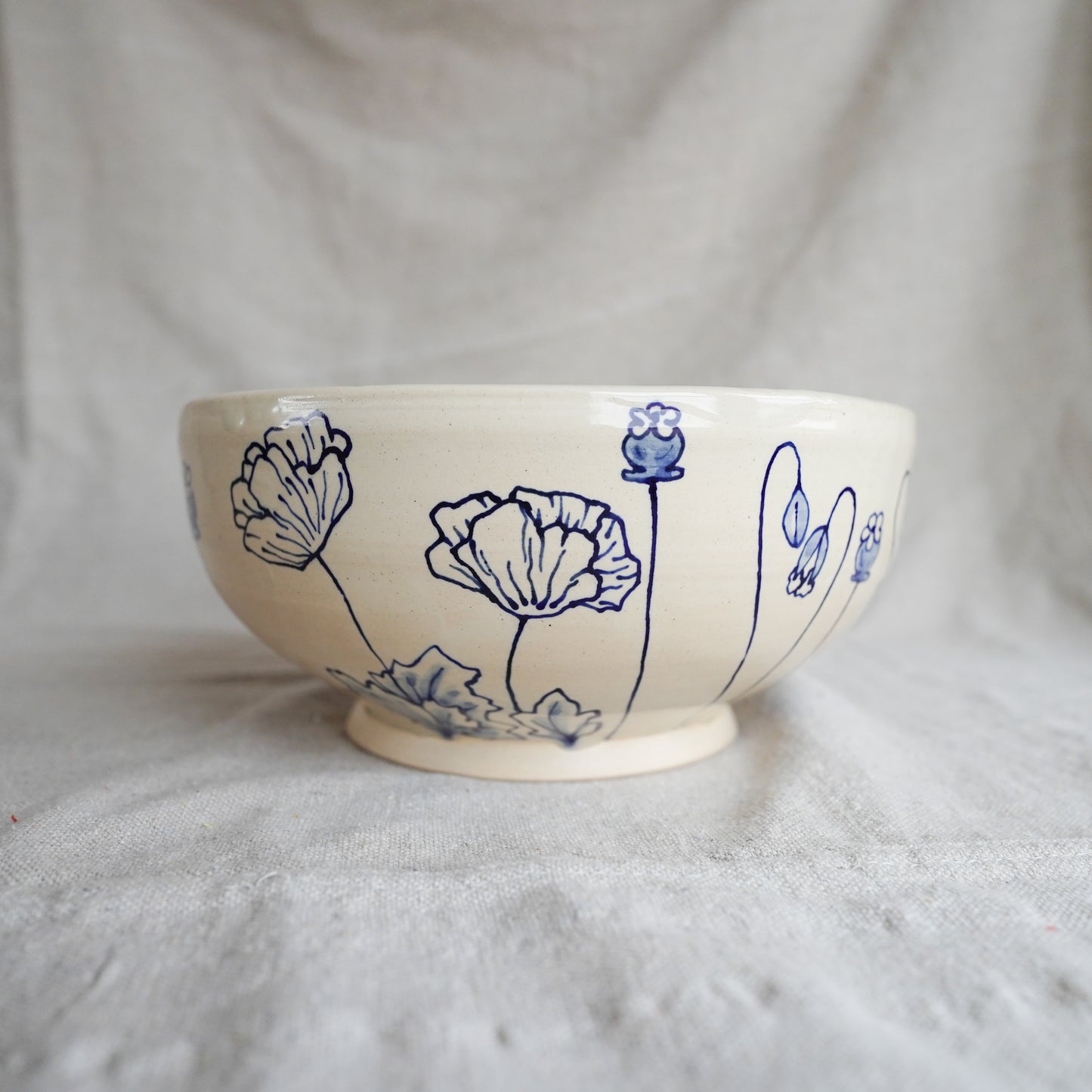 White and Blue Mixing Bowl