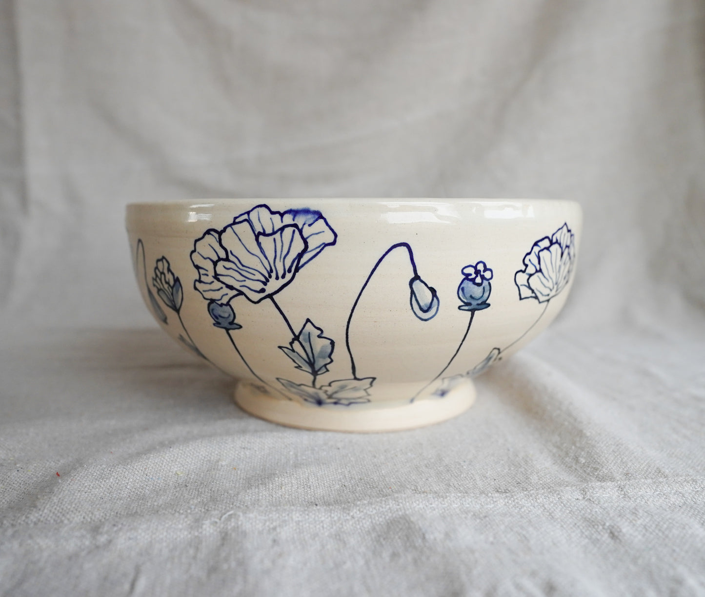 White and Blue Mixing Bowl