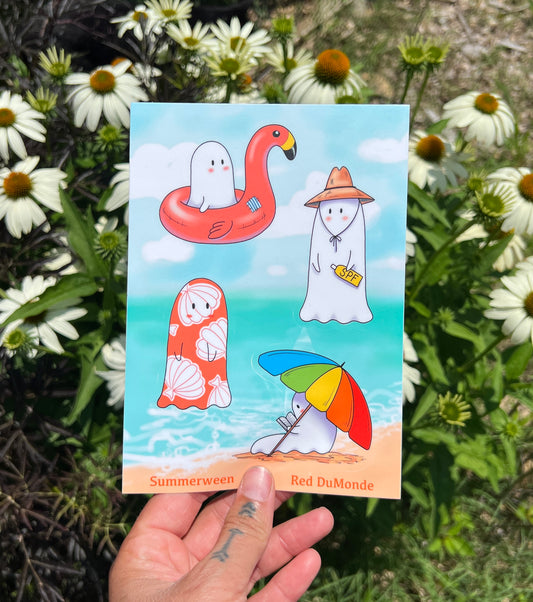 Beach Ghosts Sticker Sheet