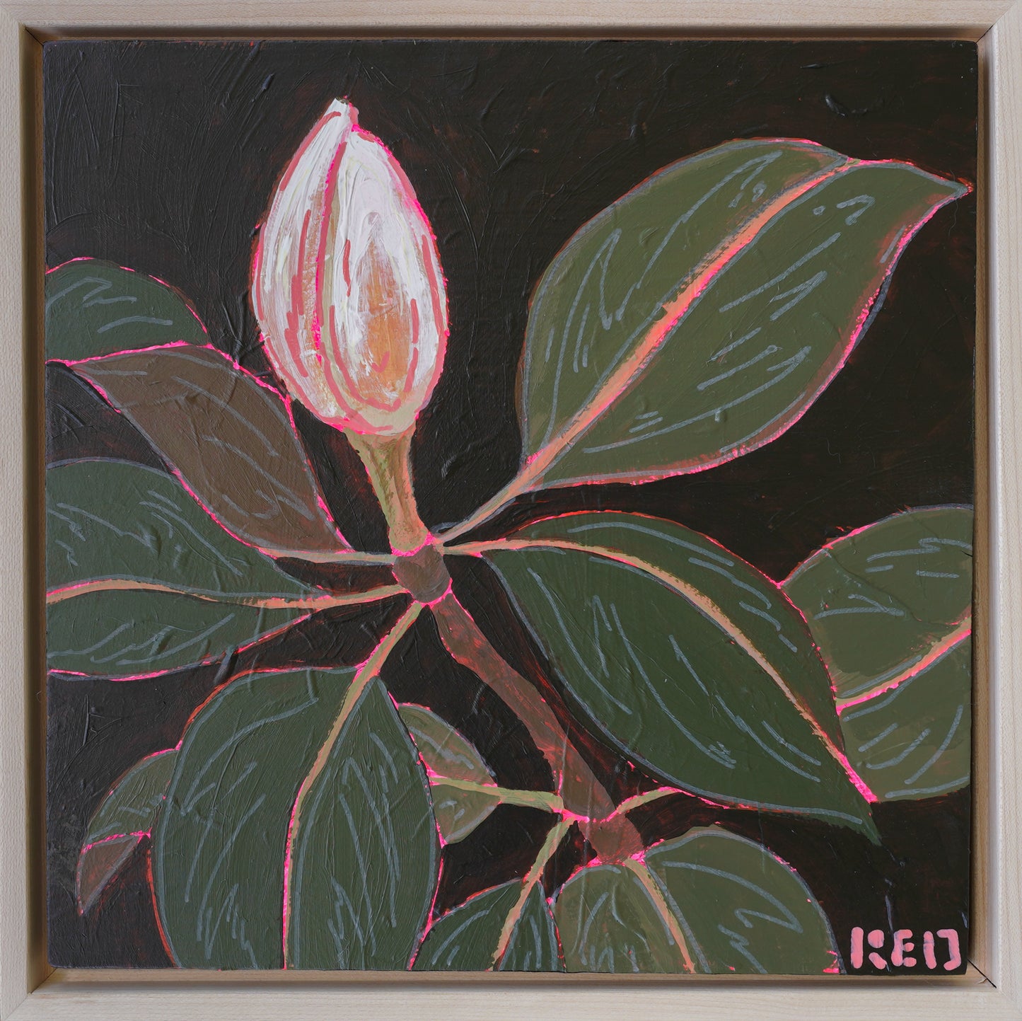 Magnolia no. iv - 10x10 Original Painting