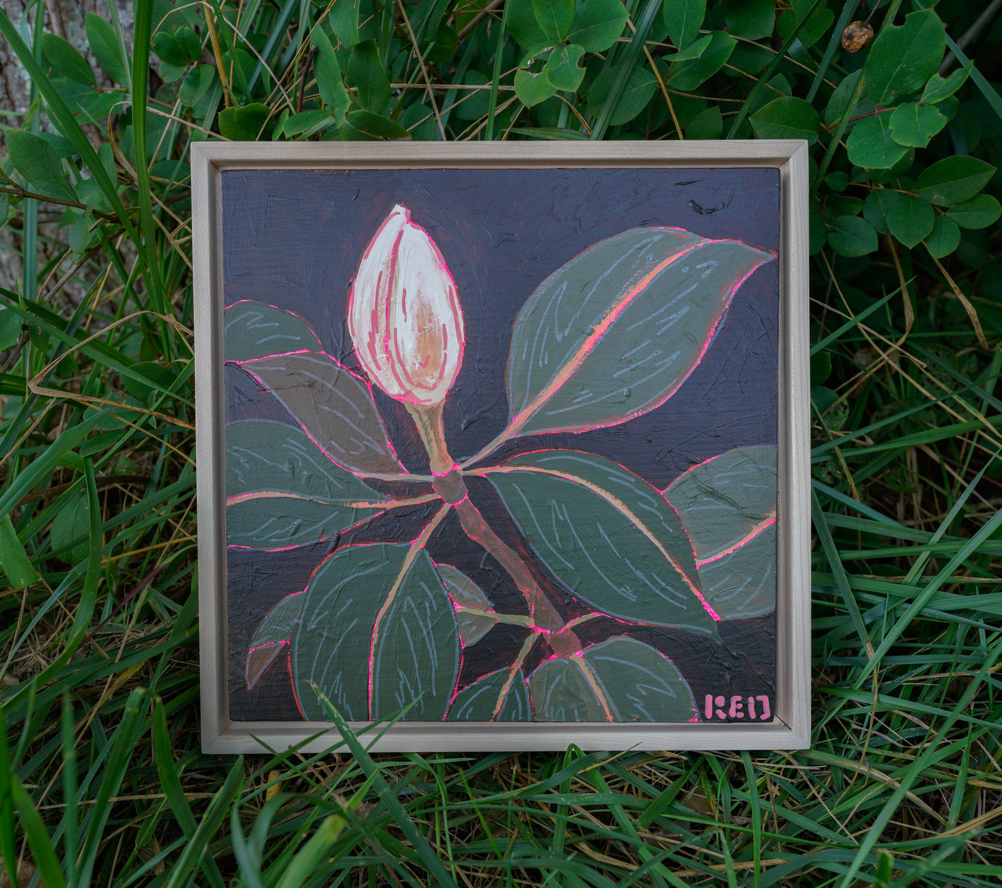 Magnolia no. iv - 10x10 Original Painting