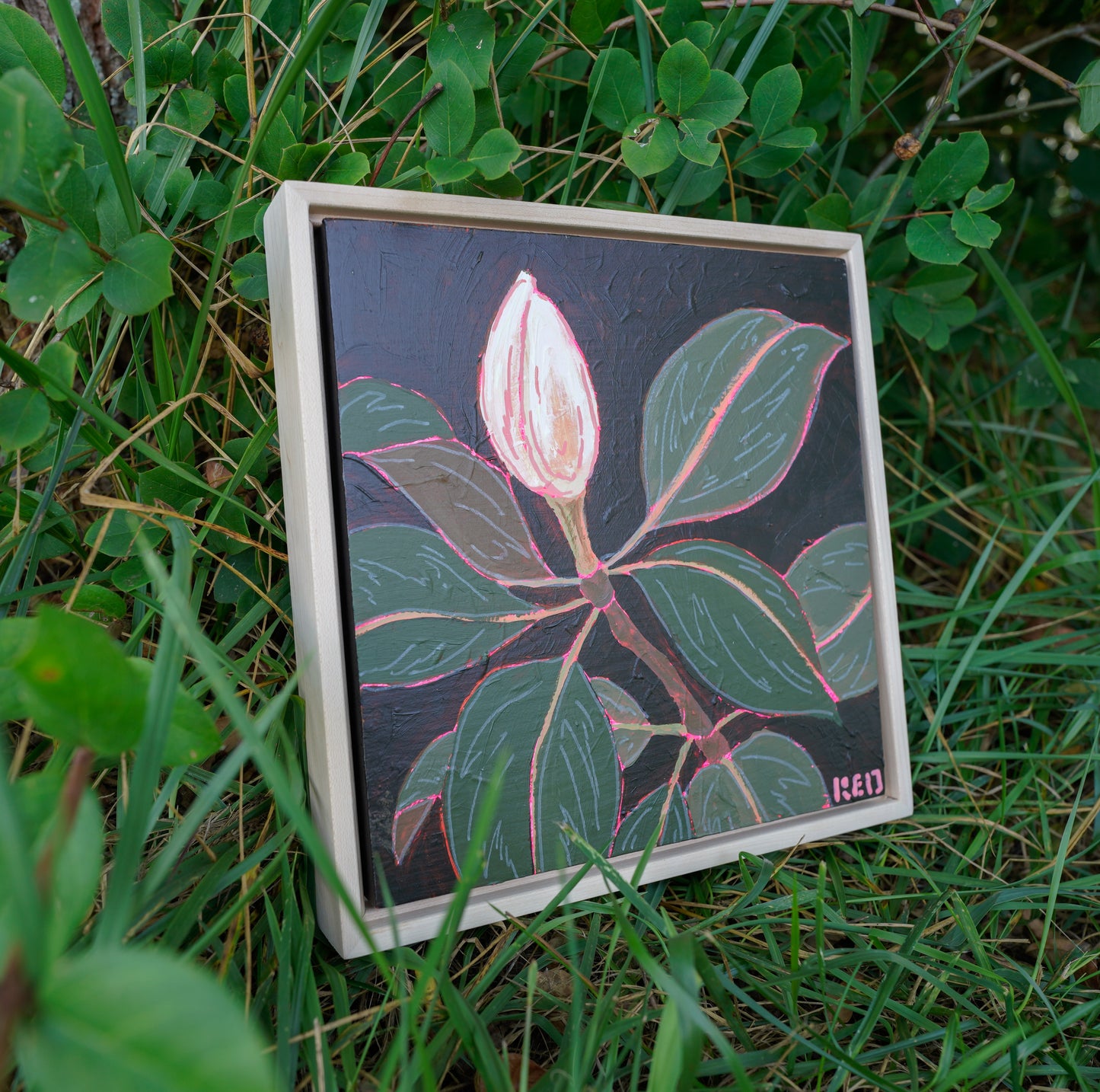 Magnolia no. iv - 10x10 Original Painting
