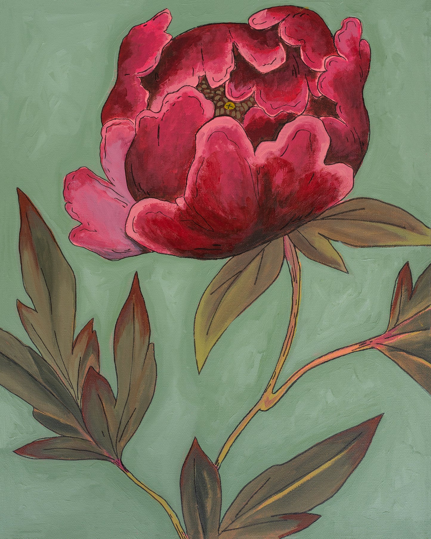 "Buckeye Belle Peony" Paper Print