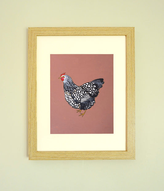 "Silver Lace Wyandotte" Paper Print