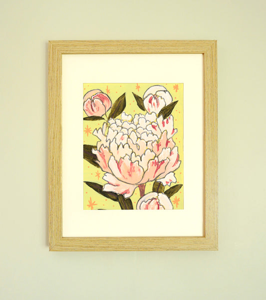 "Sarah Bernhardt Peony" Paper Print
