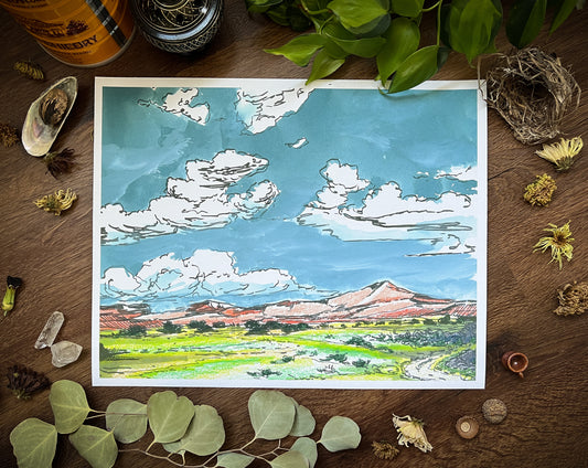 A horizontal canvas giclée print of new mexico