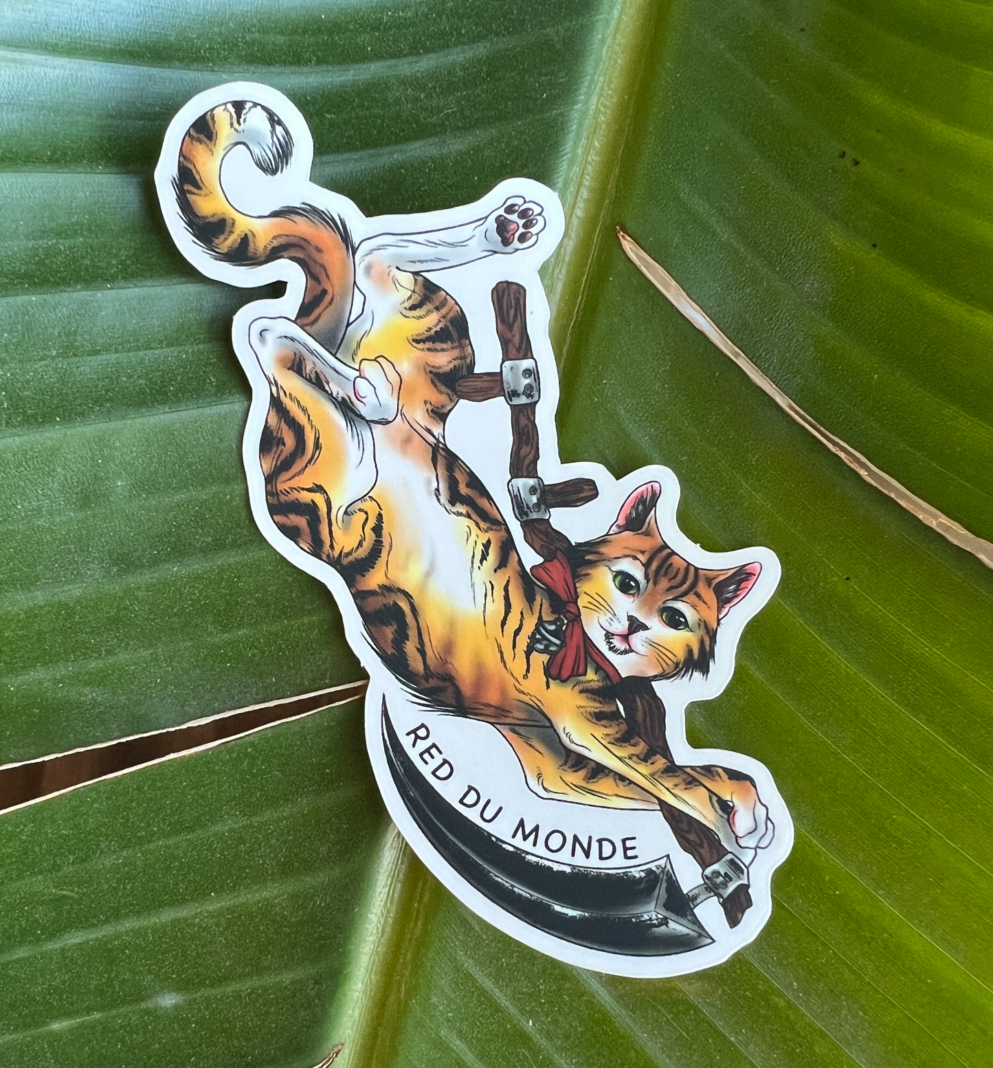 "Killing You Softly" Cat Scythe Sticker