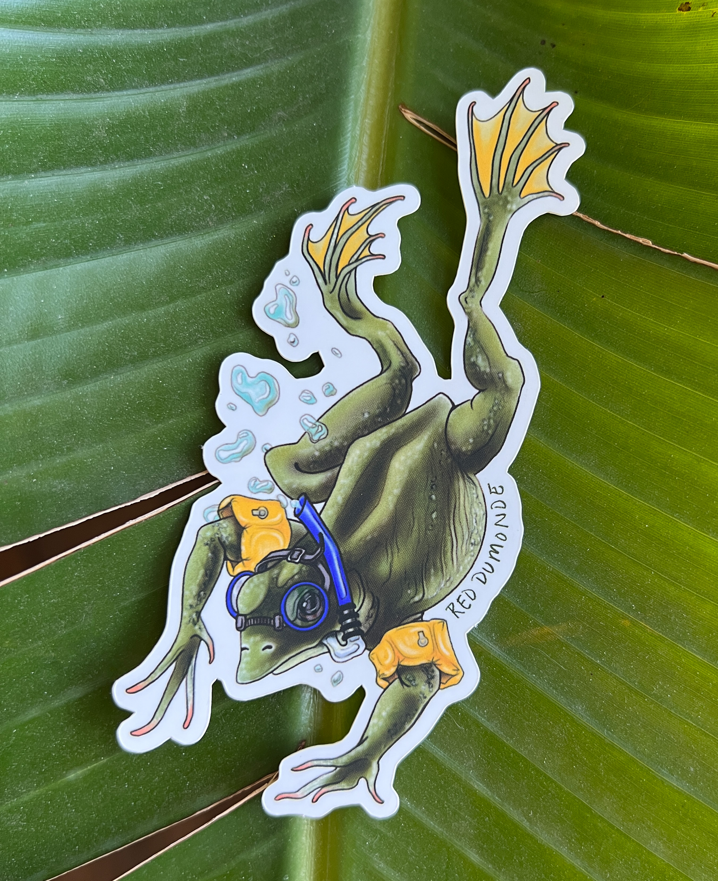 Scuba Frog Sticker