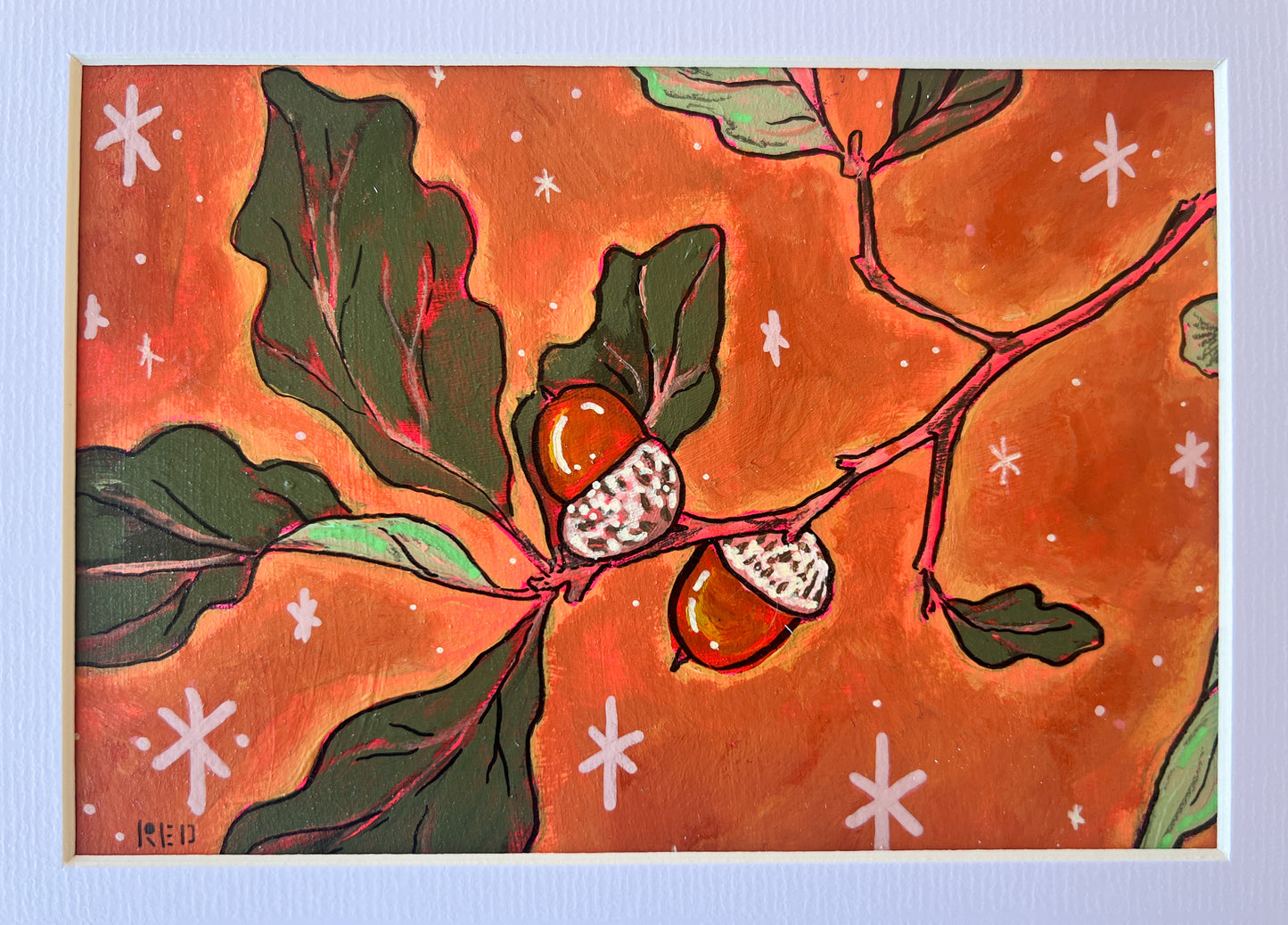 Acorn - 5x7 Matted Original