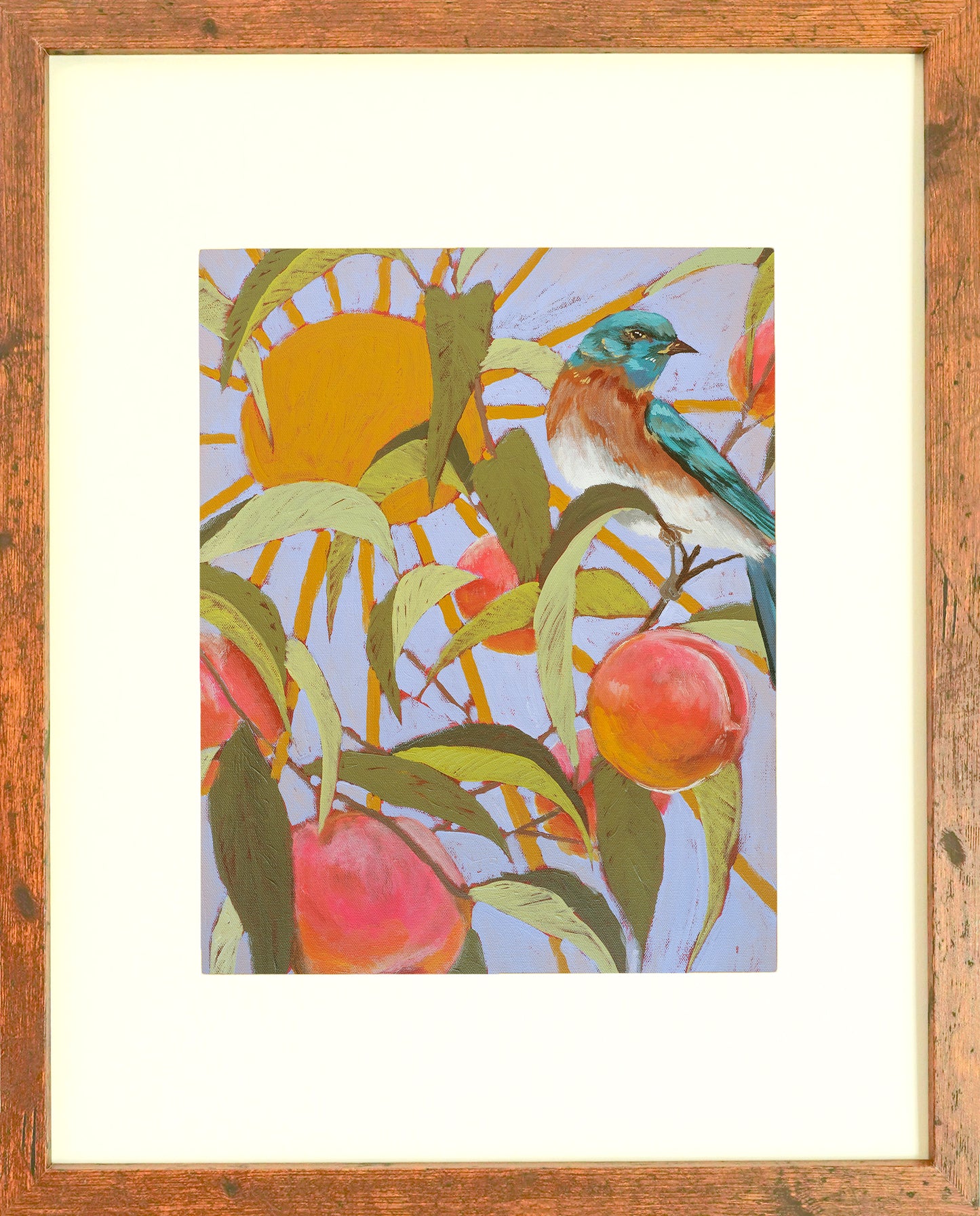 "Bluebird and Peaches" Archival Print