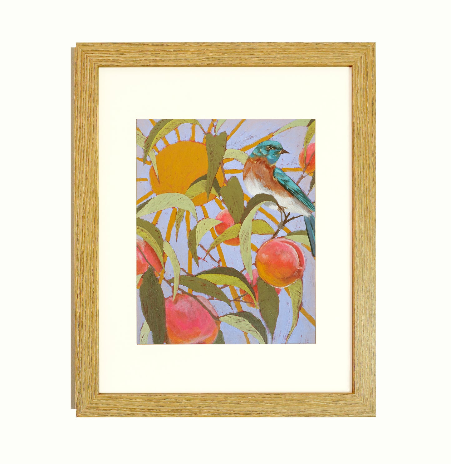 "Bluebird and Peaches" Archival Print