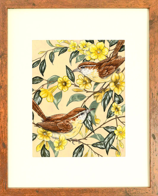 "Wren and Jasmine in Yellow" Archival Print