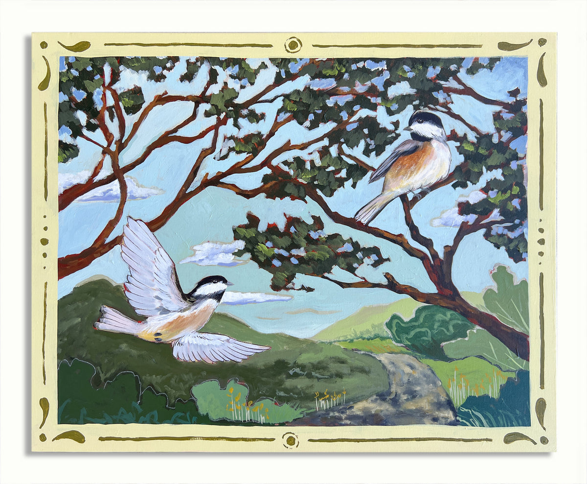Clouds and Chickadees - 24"x30" Original