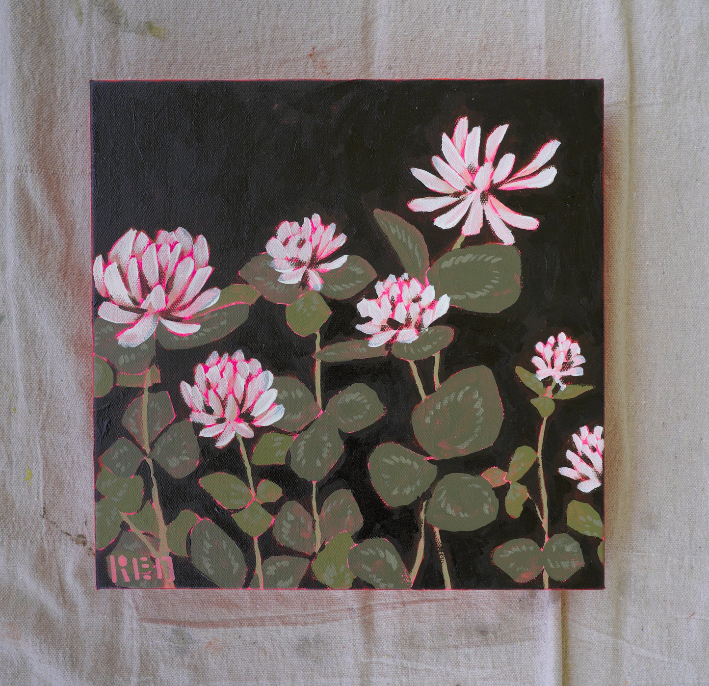 Clovers no. ii - 12x12 Original Painting