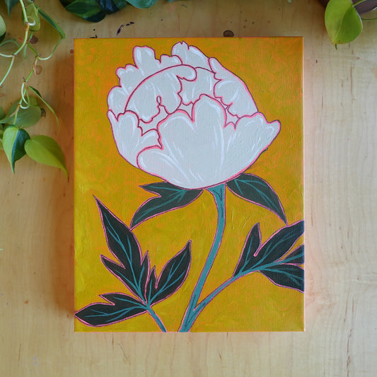 Peony Sunshine - 11x14 Original Painting