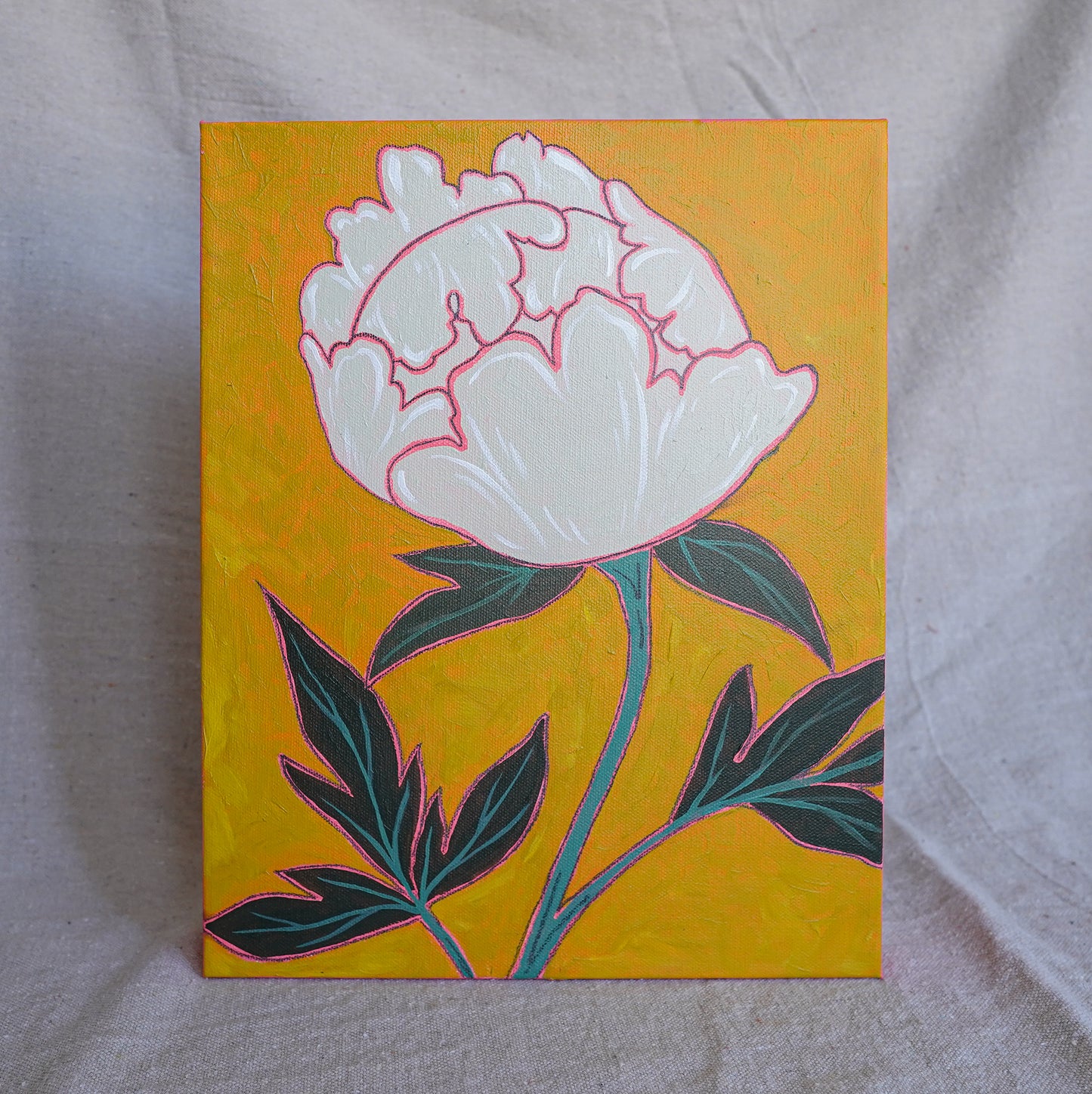 Peony Sunshine - 11x14 Original Painting