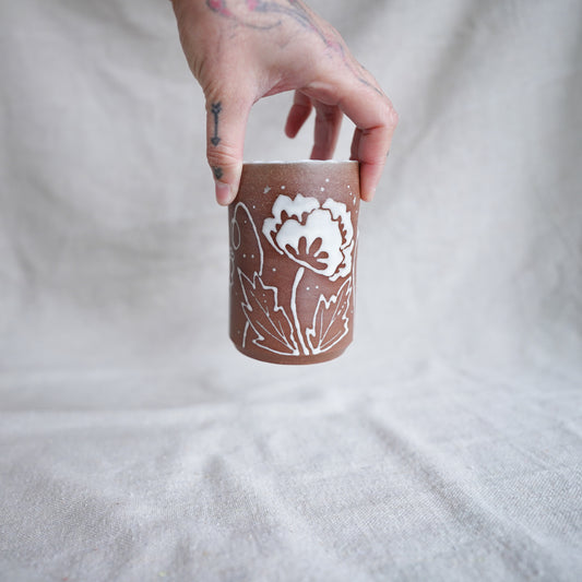 Brown and White Tumbler