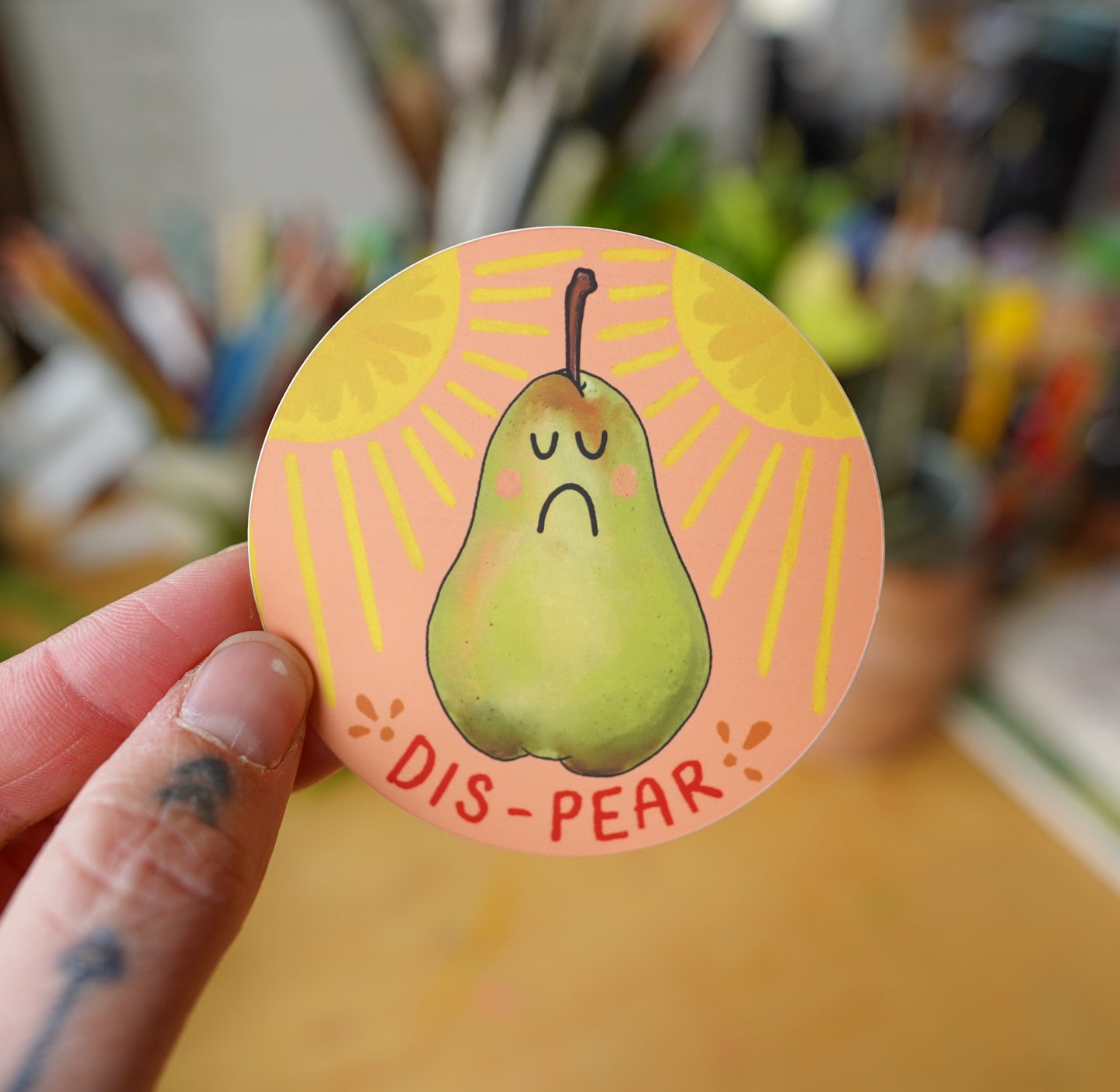 Dis-Pear Sticker