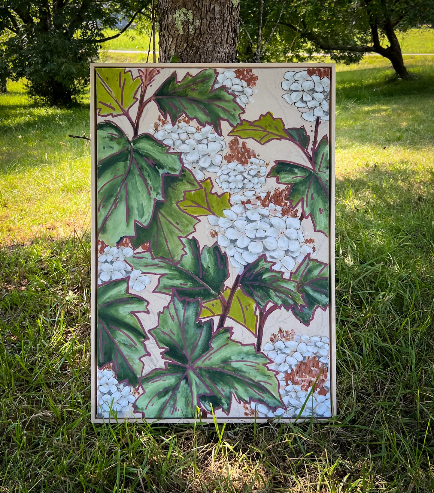 "Oak Leaf Hydrangea no. i" 20"x30 Original Painting