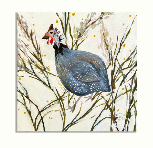 Guinea in the Grass - 12x12 Original