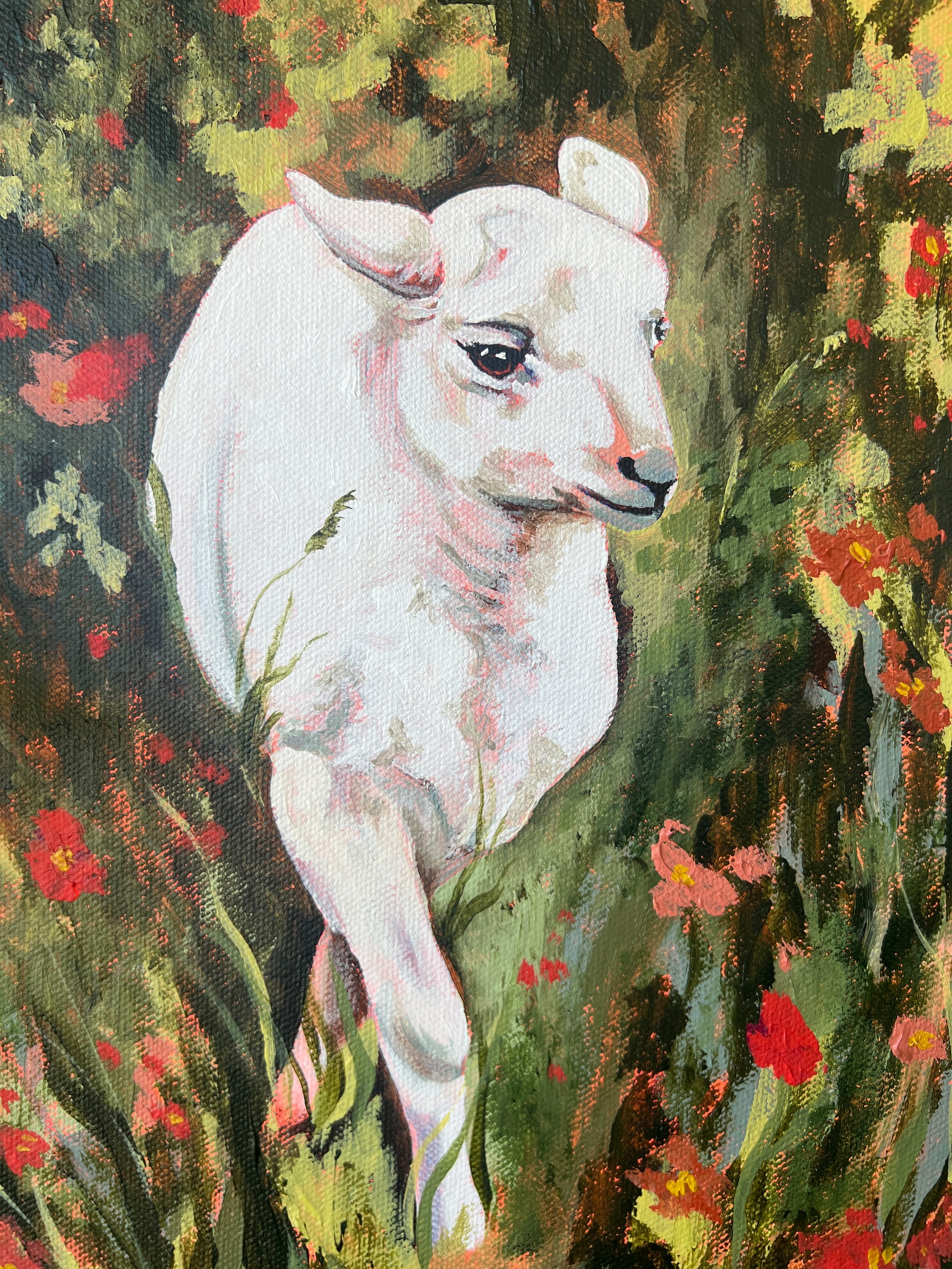 lamb painting detail