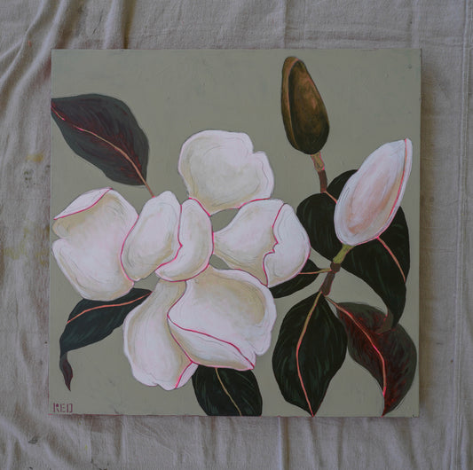 Magnolia no. ii - 24x24 Original Painting