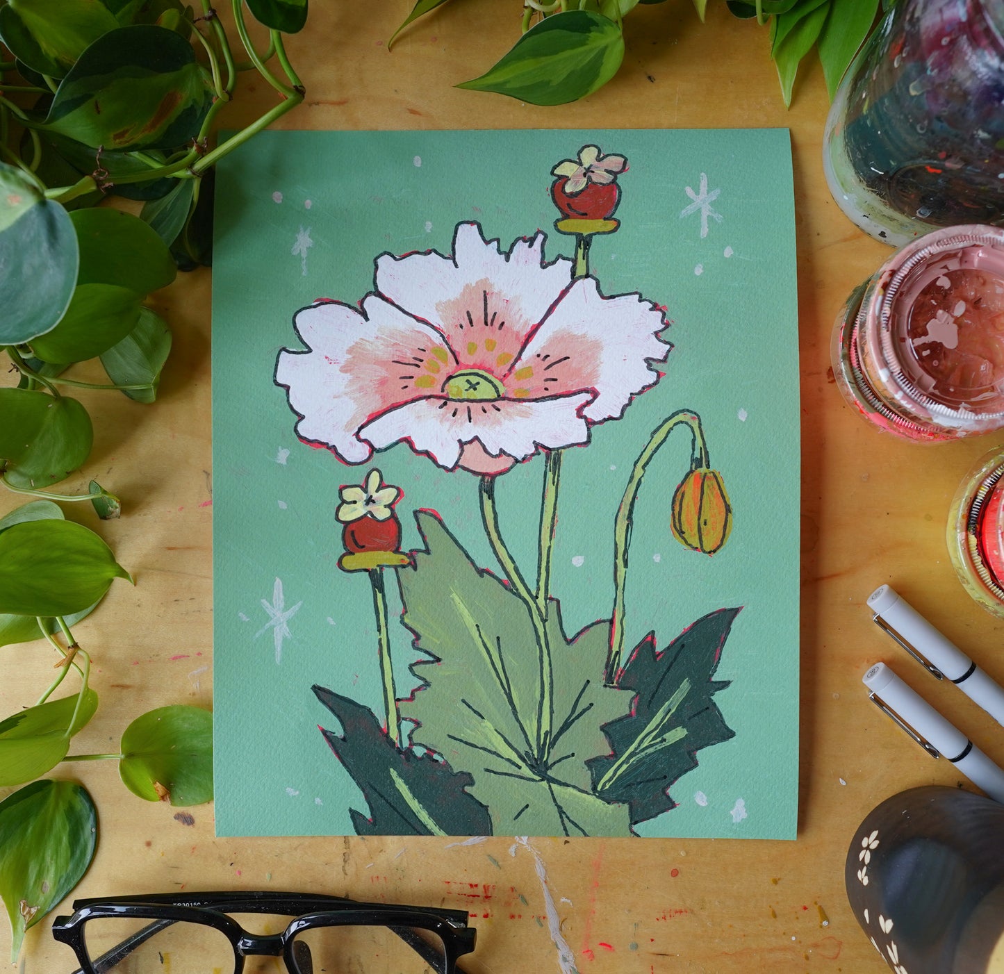 "Mint Poppy" Archival Print