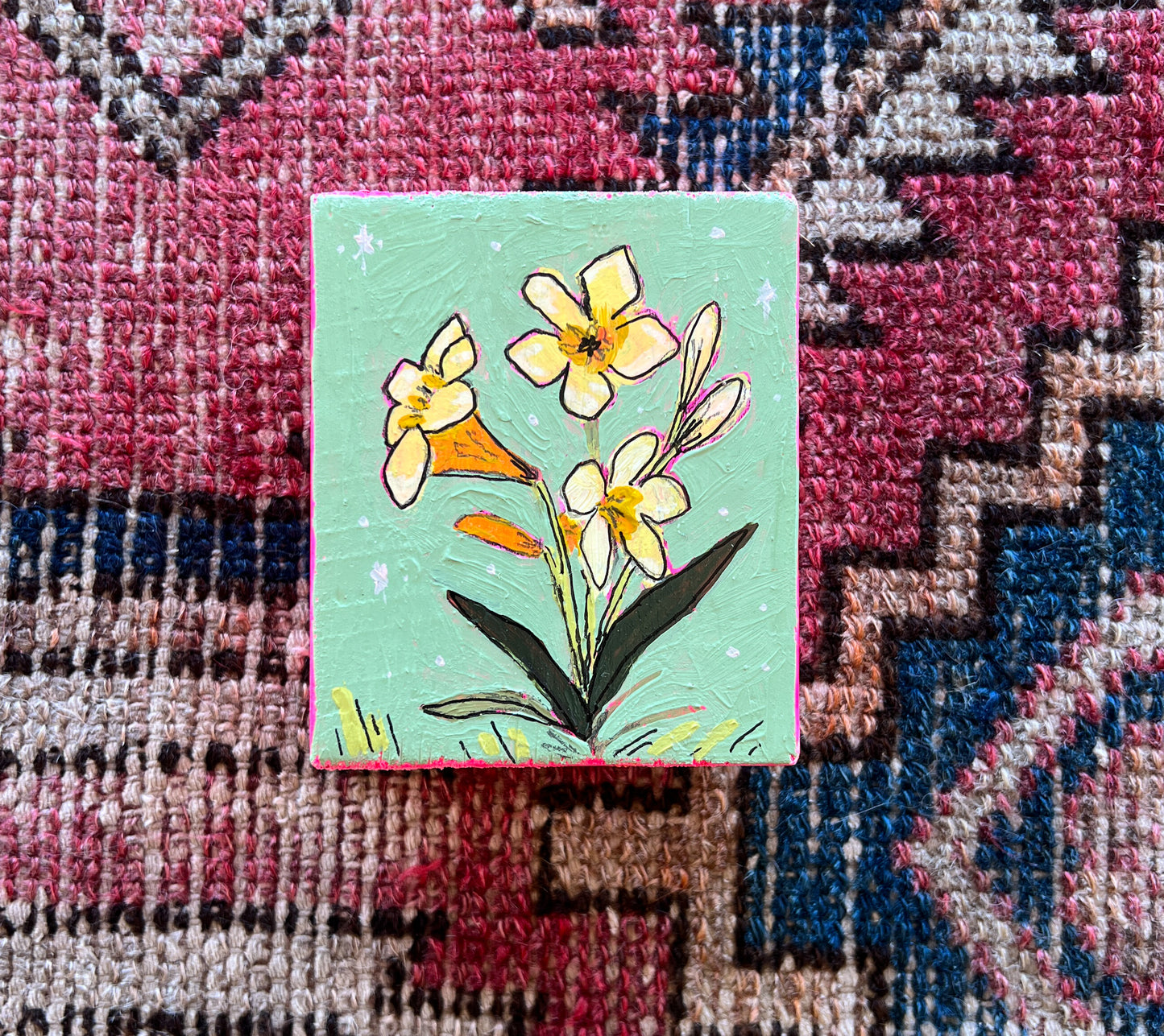 Small Yellow Daffodils - 3.5x4 Original