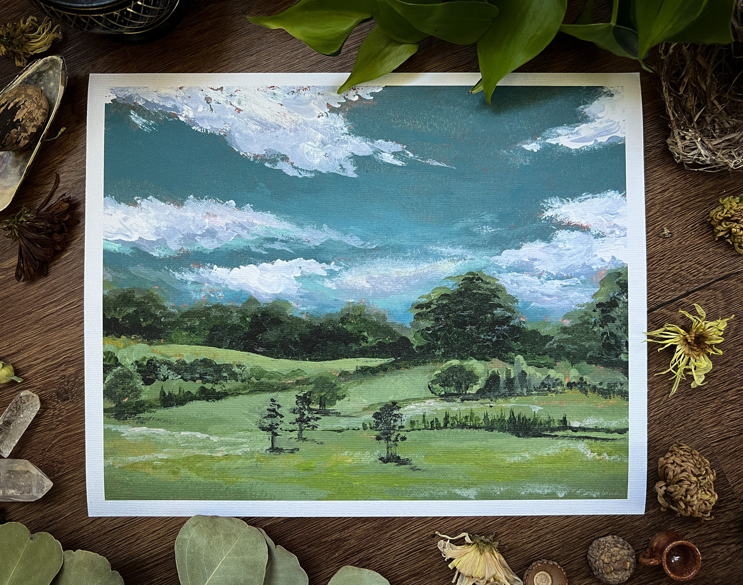 Dreaming of spring no. i - a horizontal canvas giclée print of the south carolina upstate foothills of the blue ridge mountains in southern appalachia